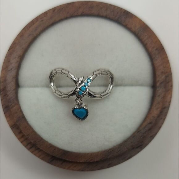 925 Silver Snake Infinity Charm - Picture 4 of 7